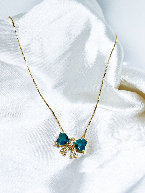 Colar de Laço com Pedra