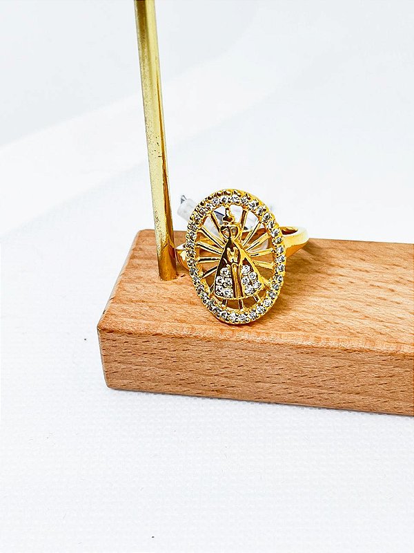 Anel Nossa Senhora Cravejado