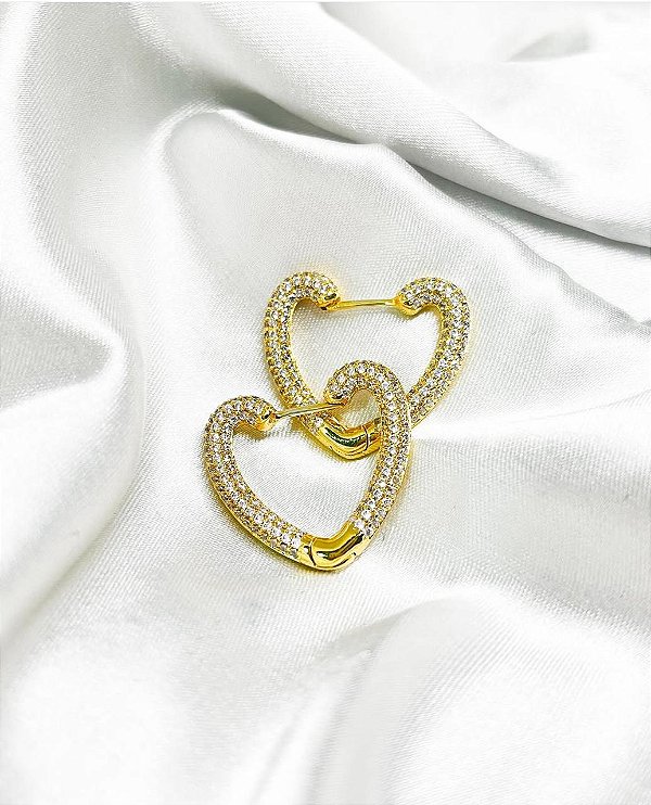 Brinco de Coração Estilizado