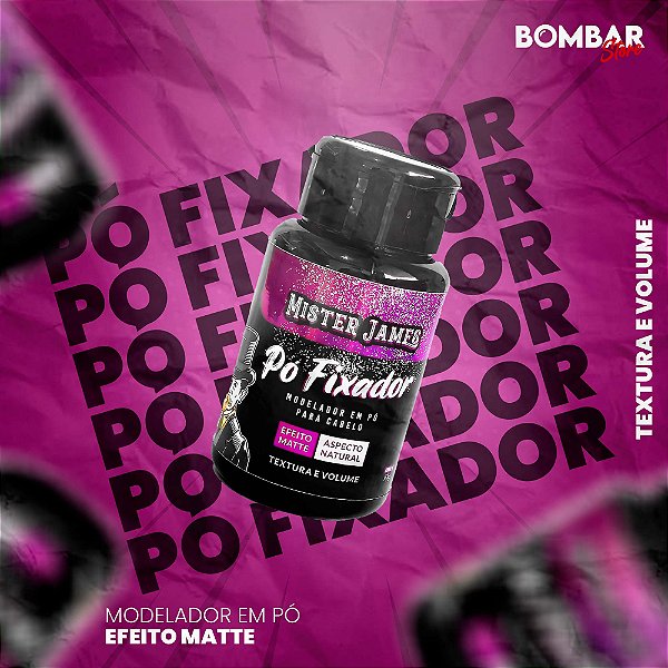 Pó Fixador Mister James Efeito Matte Textura e Volume Natural 10g | Mister James®