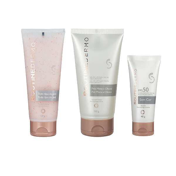 Kit Limpeza, Esfoliante e Hidratação Facial.