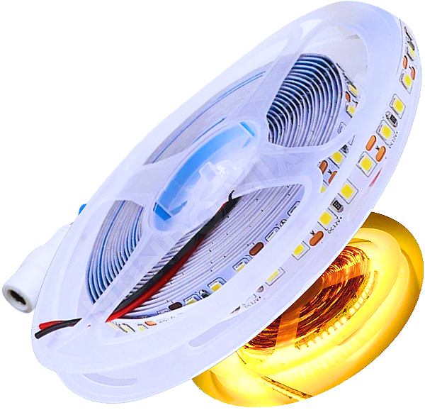 Fita LED IP20 12V 120Leds 10W /mt Branco Quente 3000K 12Volts P/ Perfil