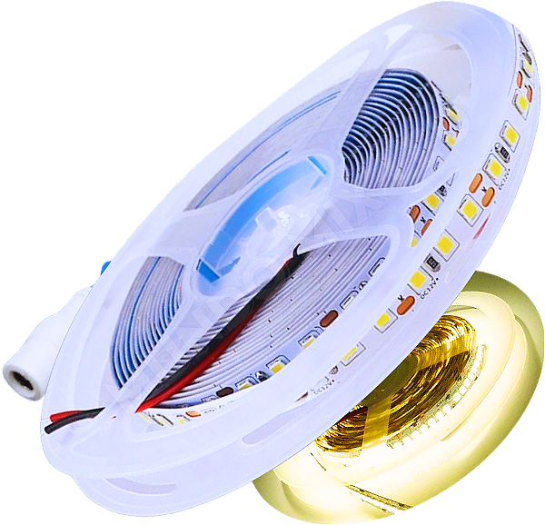 Fita LED IP20 12V 120Leds 10W /mt Branco Morno 4000K 12Volts P/ Perfil