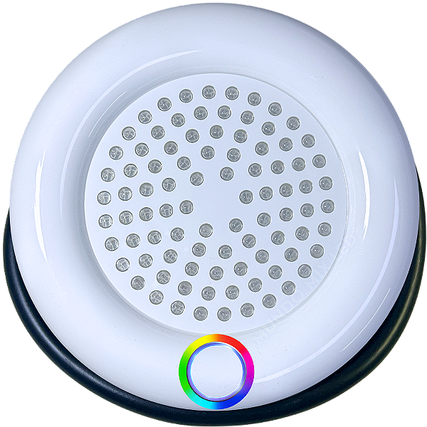 Luminária Refletor AC/BR P/ Piscinas RGB 58W 12v IP68 240mm Rosca 1/2 21mm a Prova D’água