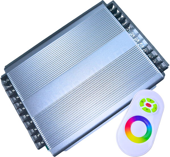 Controladora RGB 1200W 100A Touch Screen 12V 24V Comando Analógico P/ Fita LEDs RGB 4-Fios 1000W