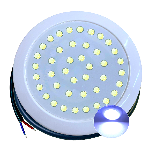 Luminária Refletor Mono P/ Piscinas 35W Branco Frio 12V IP68 125mm Rosca 1/2 21mm Prova D’água