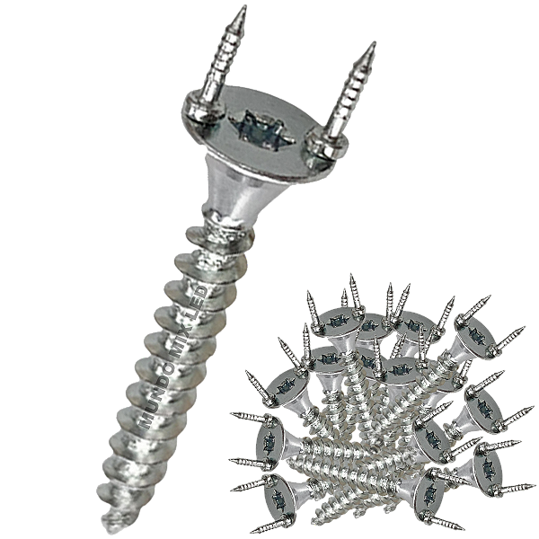 Parafuso Especial C/ Pregos Duplo Fixa Letreiros Quadros Pvc Compensado Uso interno ou Externo 26mm