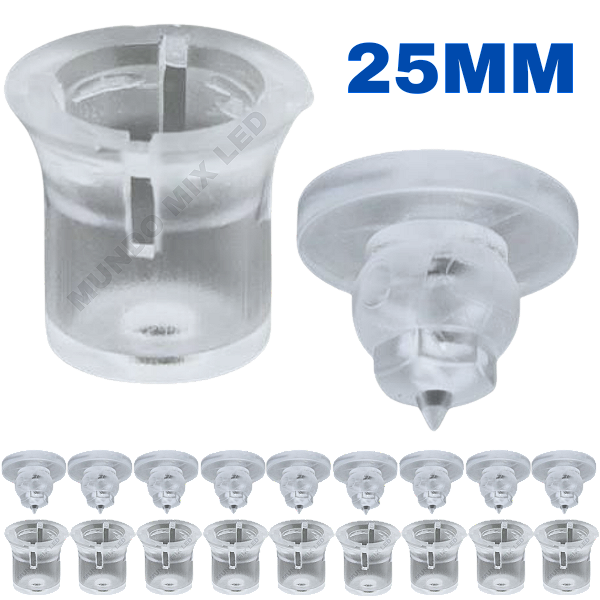 EASY FIX 25MM Fixador Pino Transparente P/ Letras Caixas Logos Placas Letreiros 25x25mm MEGA Fixação ORIGINAL