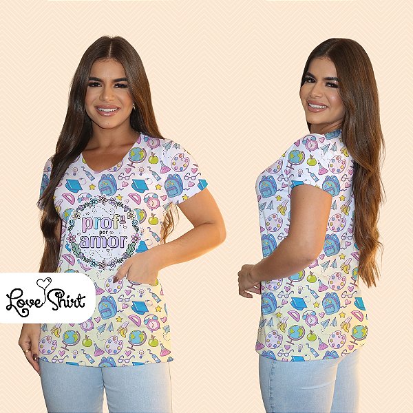 BATA COM BOLSO/SCRUB PROFISSÃO PROFESSORA POR AMOR