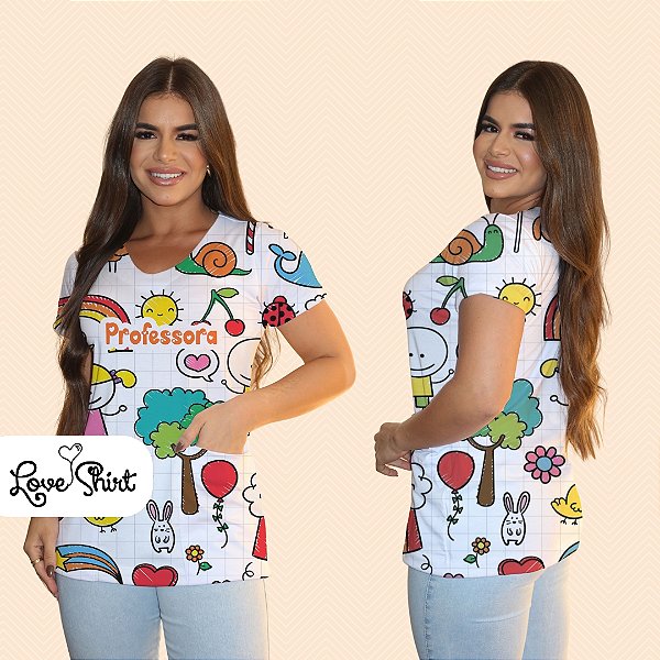 BATA COM BOLSO/SCRUB PROFISSÃO PROFESSORA VARIADA 3
