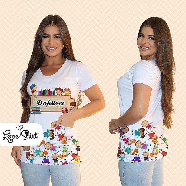BATA COM BOLSO/SCRUB PROFISSÃO PROFESSORA CRIANÇAS BARRA