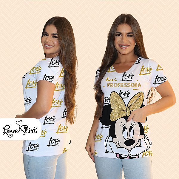 BATA COM BOLSO/SCRUB PROFISSÃO PROFESSORA MINNIE LOVE