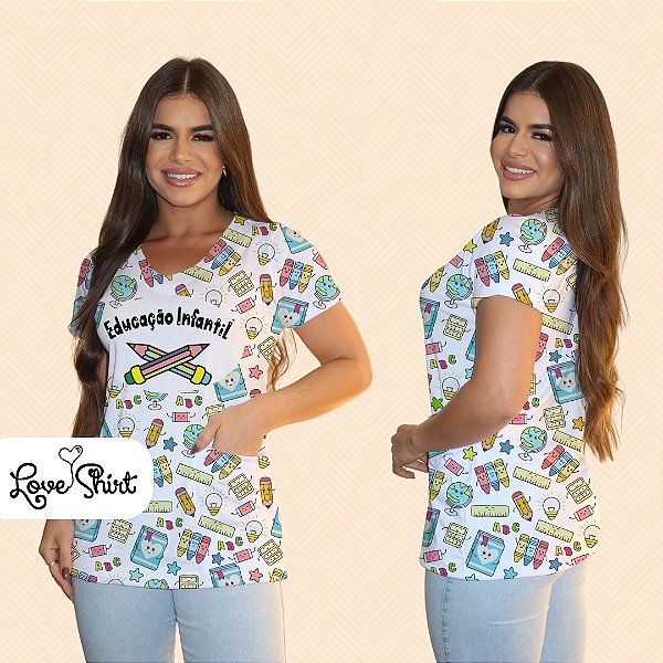 BATA COM BOLSO/SCRUB PROFISSÃO EDUCAÇÃO INFANTIL LÁPIS VARIADA TOTAL