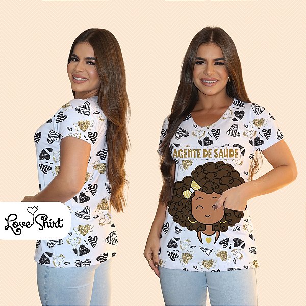 BATA COM BOLSO/SCRUB PROFISSÃO AGENTE DE SAÚDE BONECA CORAÇÃO TOTAL