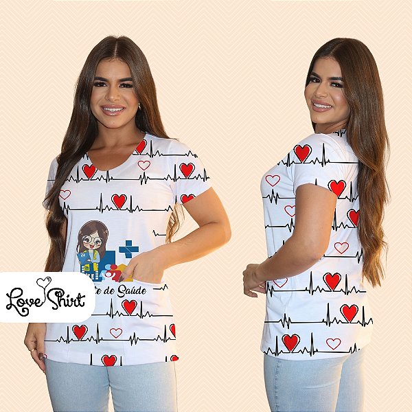 BATA COM BOLSO/SCRUB PROFISSÃO AGENTE DE SAÚDE BONECA RITMO DO CORAÇÃO TOTAL