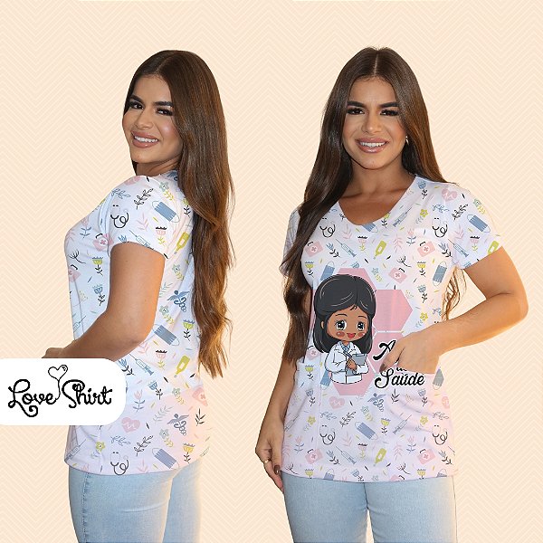 BATA COM BOLSO/SCRUB PROFISSÃO AGENTE DE SAÚDE BONECA 2