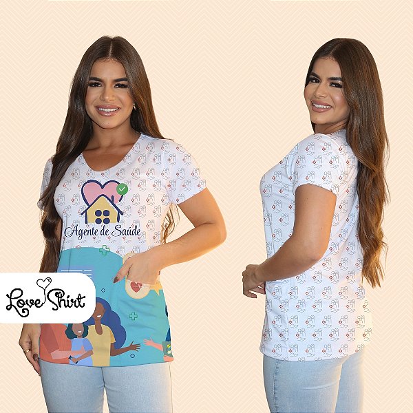 BATA COM BOLSO/SCRUB PROFISSÃO AGENTE DE SAÚDE CASINHA