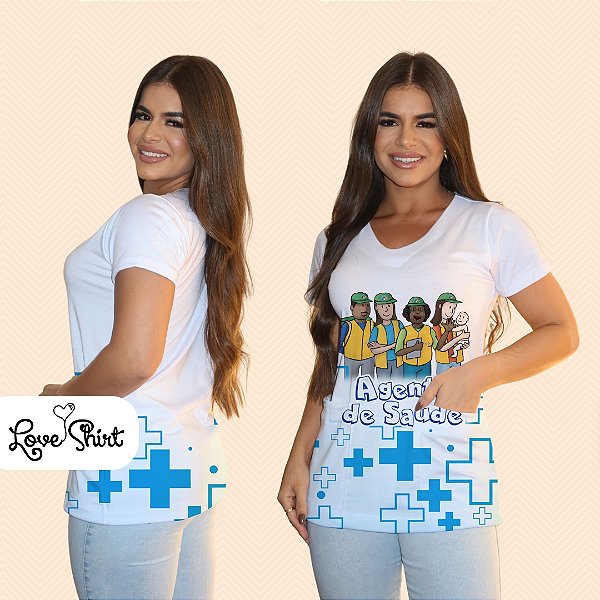 BATA COM BOLSO/SCRUB PROFISSÃO AGENTE DE SAÚDE VARIADA 2