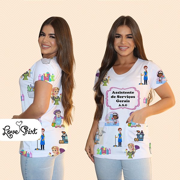 BATA COM BOLSO/SCRUB PROFISSÃO SERVIÇOS GERAIS VARIADA