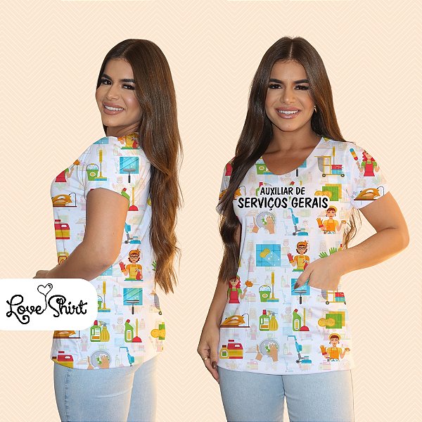 BATA COM BOLSO/SCRUB PROFISSÃO SERVIÇOS GERAIS VARIADA 3