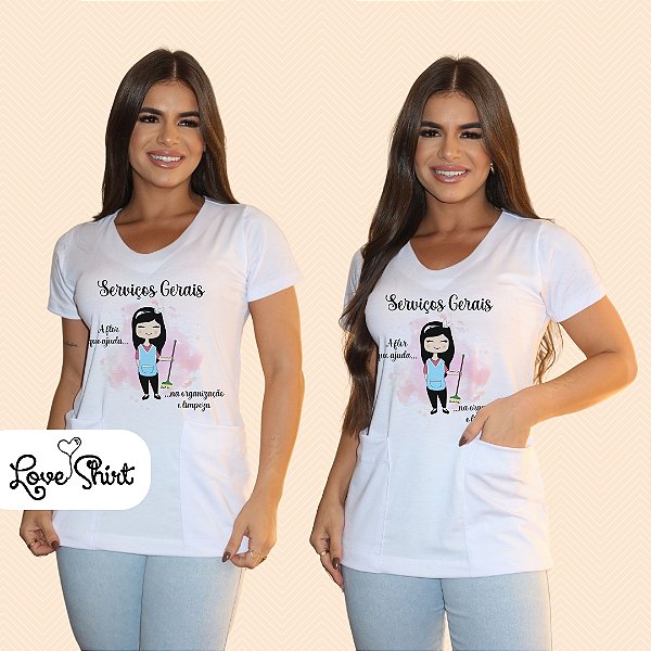 BATA COM BOLSO/SCRUB PROFISSÃO SERVIÇOS GERAIS CENTRAL VARIADA 4