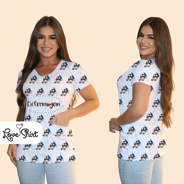 BATA COM BOLSO/SCRUB PROFISSÃO ENFERMAGEM VARIADA 2