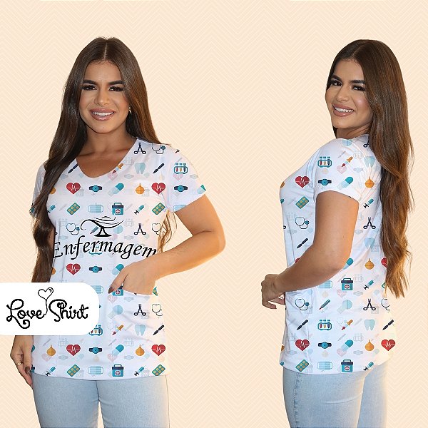 BATA COM BOLSO/SCRUB PROFISSÃO ENFERMAGEM VARIADA 9