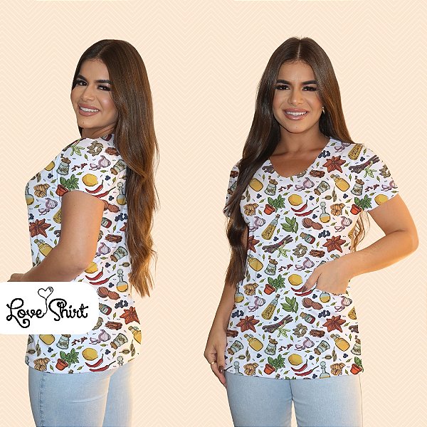 BATA COM BOLSO/SCRUB PROFISSÃO COZINHEIRA FUNDO TOTAL DE TEMPERO