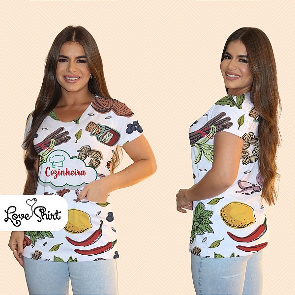 BATA COM BOLSO/SCRUB PROFISSÃO COZINHEIRA FRUTAS, LEGUMES E TEMPERO