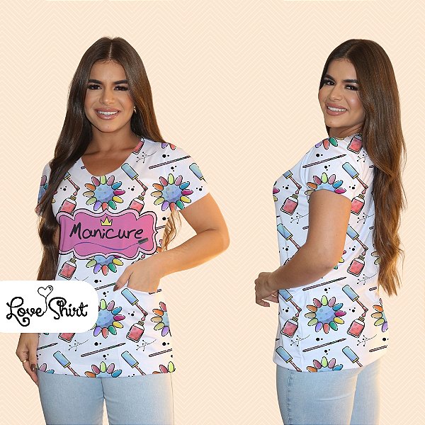 BATA COM BOLSO/SCRUB PROFISSÃO MANICURE VARIADA 8