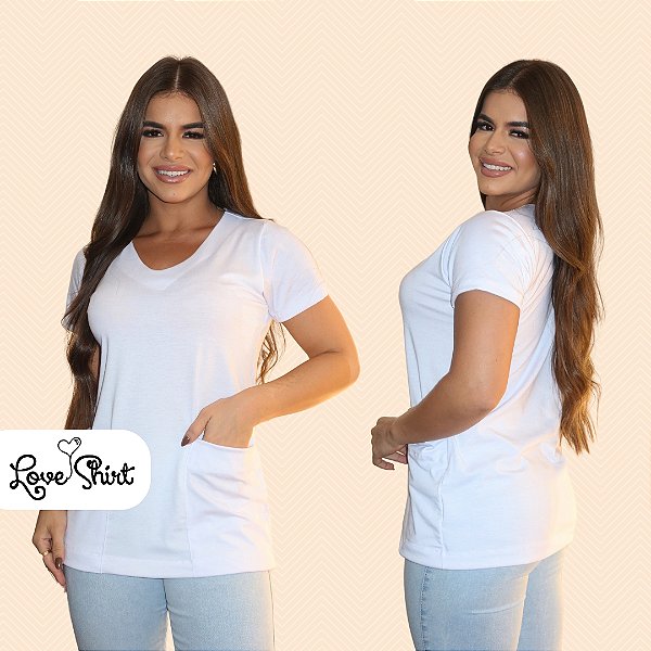 BATA COM BOLSO/SCRUB BRANCA LISA