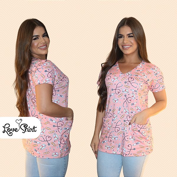 BATA COM BOLSO/SCRUB TOTAL ROSA SAÚDE