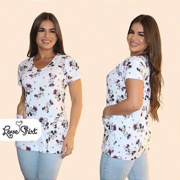 BATA COM BOLSO/SCRUB TOTAL MINNIE SAÚDE
