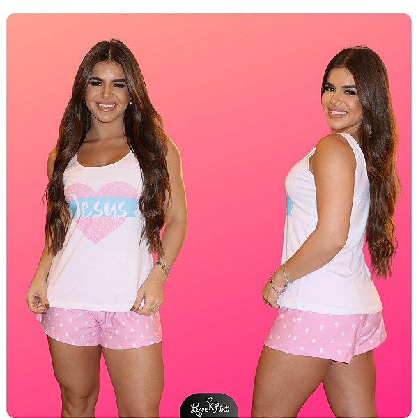 PIJAMA LOVE JESUS CORAÇÃO