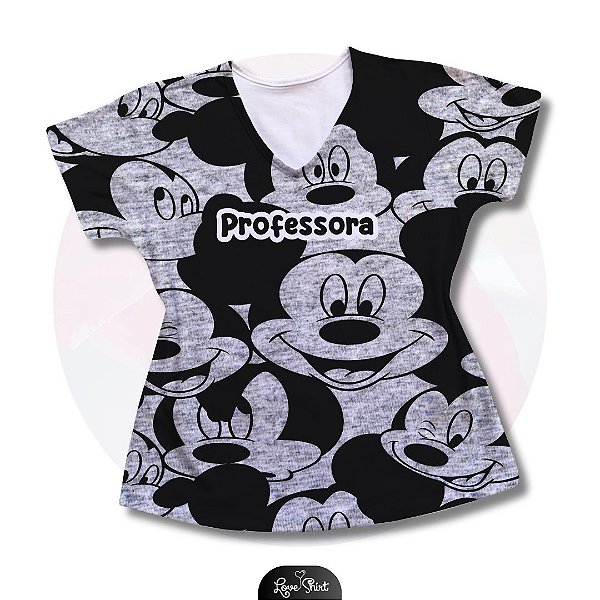 T-SHIRT PROFISSÃO PROFESSORA MICKEY TOTAL