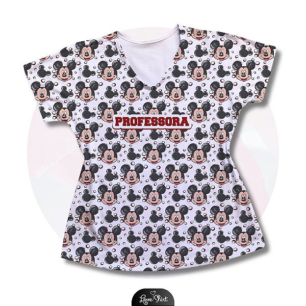 T-SHIRT PROFISSÃO PROFESSORA TOTAL MICKEY
