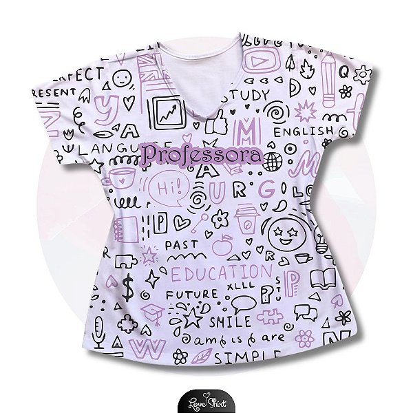 T-SHIRT PROFISSÃO PROFESSORA VARIADA 3