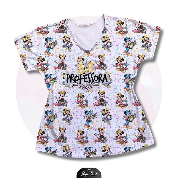 T-SHIRT PROFISSÃO PROFESSORA TOTAL MINNIE
