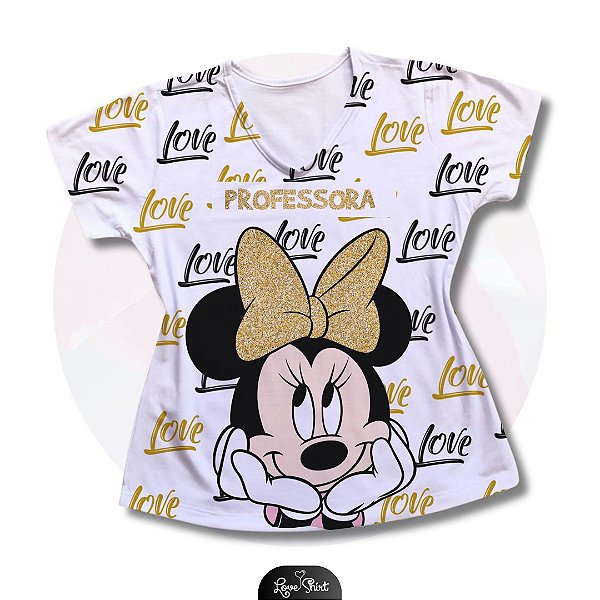 T-SHIRT PROFISSÃO PROFESSORA MINNIE LOVE