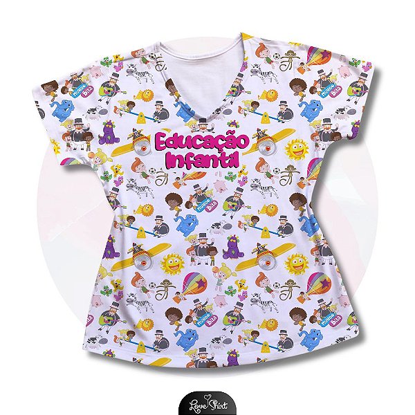 T-SHIRT PROFISSÃO EDUCAÇÃO INFANTIL MUNDO BITA