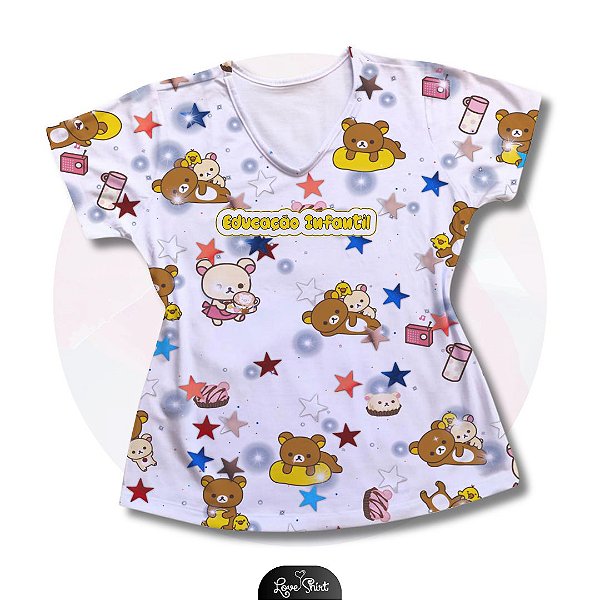 T-SHIRT PROFISSÃO EDUCAÇÃO INFANTIL VARIADA URSO TOTAL