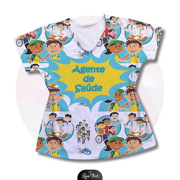 T-SHIRT PROFISSÃO AGENTE DE SAÚDE VARIADA 07