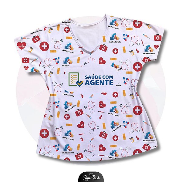 T-SHIRT PROFISSÃO AGENTE DE SAÚDE VARIADA 06