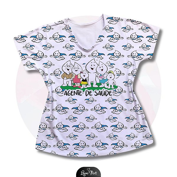 T-SHIRT PROFISSÃO AGENTE DE SAÚDE FAMÍLIA GOTINHA