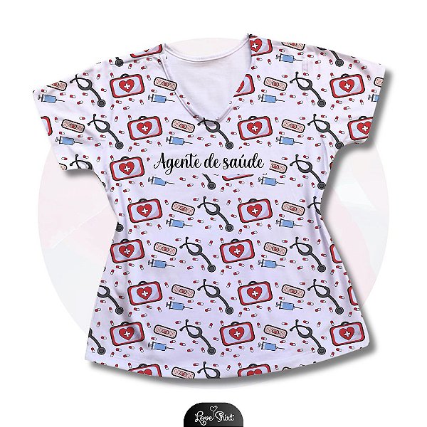T-SHIRT PROFISSÃO AGENTE DE SAÚDE VARIADO