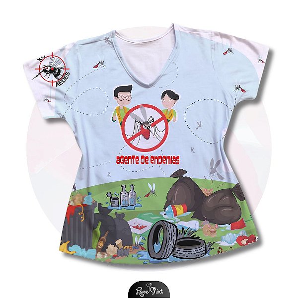 T-SHIRT PROFISSÃO AGENTE DE ENDEMIAS VARIADA