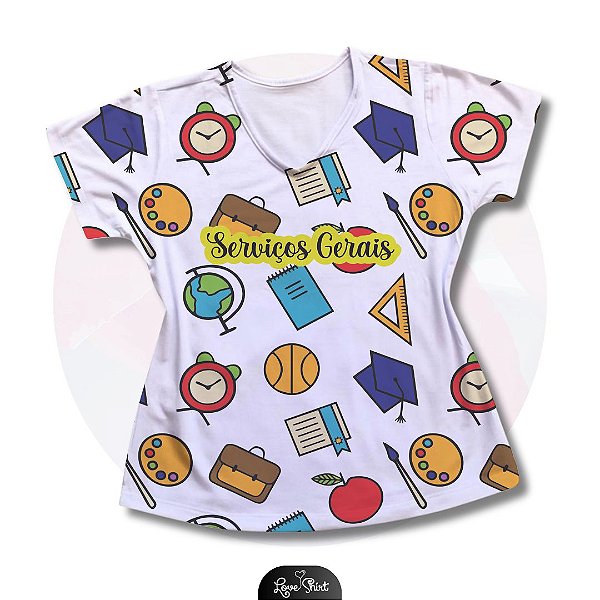 T-SHIRT PROFISSÃO SERVIÇOS GERAIS ESCOLAR