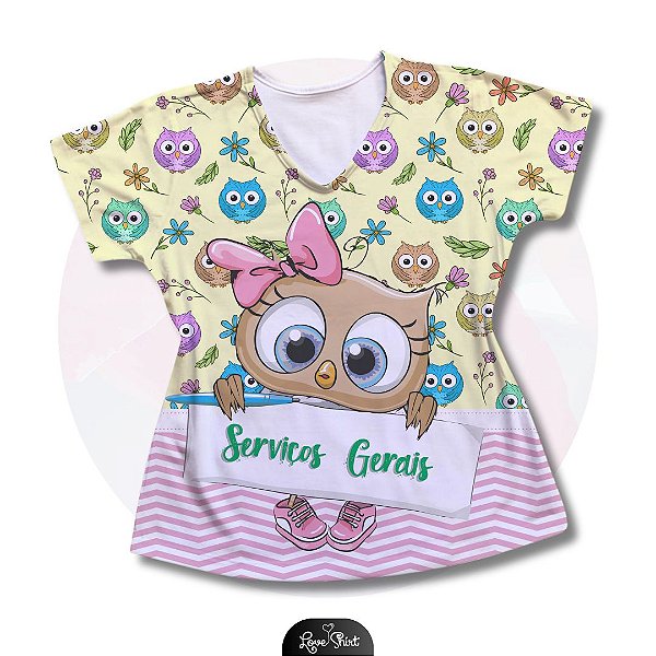 T-SHIRT PROFISSÃO SERVIÇOS GERAIS CORUJA