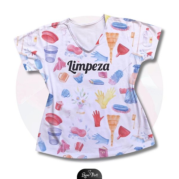 T-SHIRT PROFISSÃO LIMPEZA VARIADA