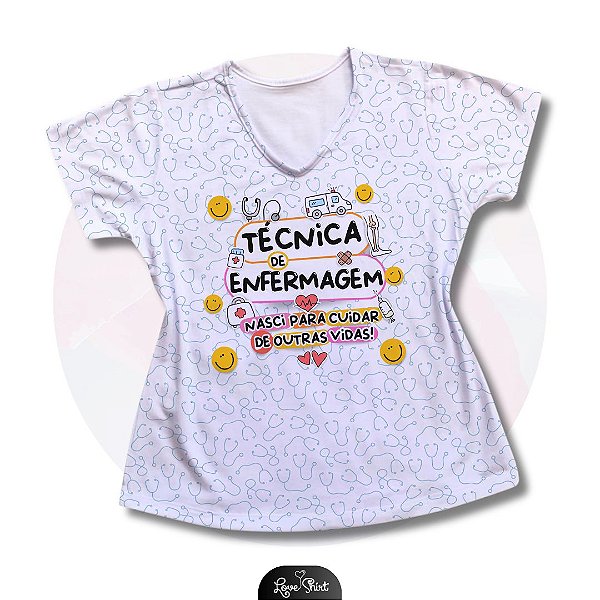 T-SHIRT PROFISSÃO TÉCNICA DE ENFERMAGEM VARIADA 07